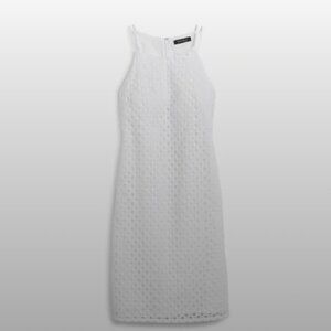 White Lace Halter Dress